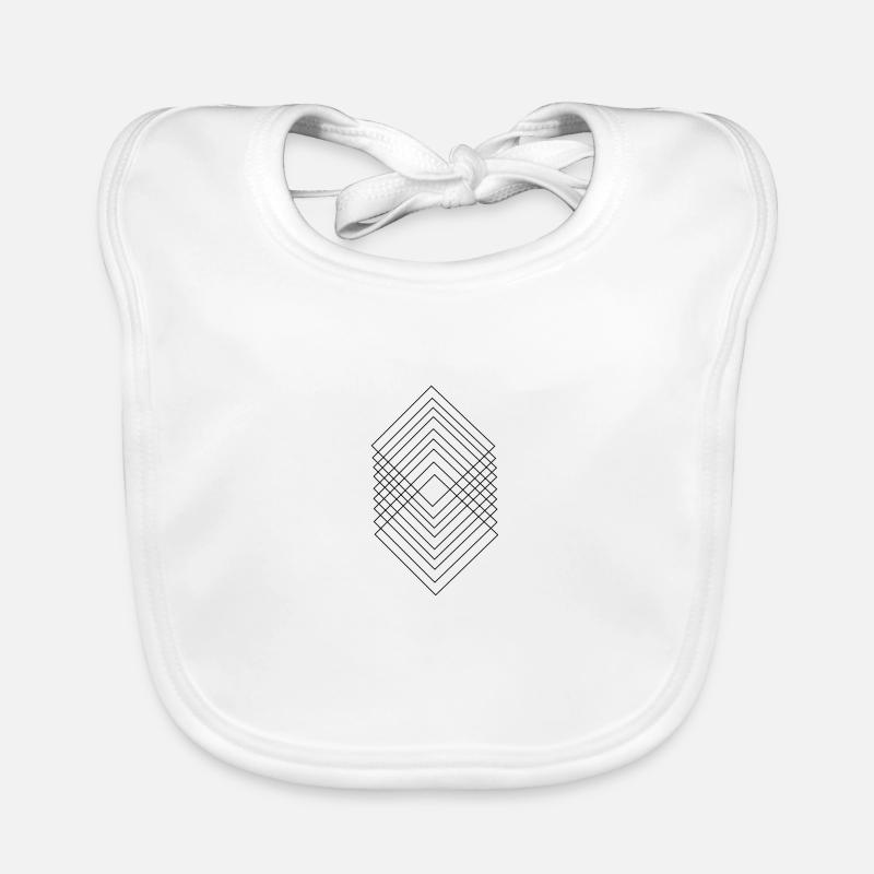 GÉOMÉTRIQUE ORGANIQUE SIMPLEMENT BELLE - Bavoir bio Bébé - blanc