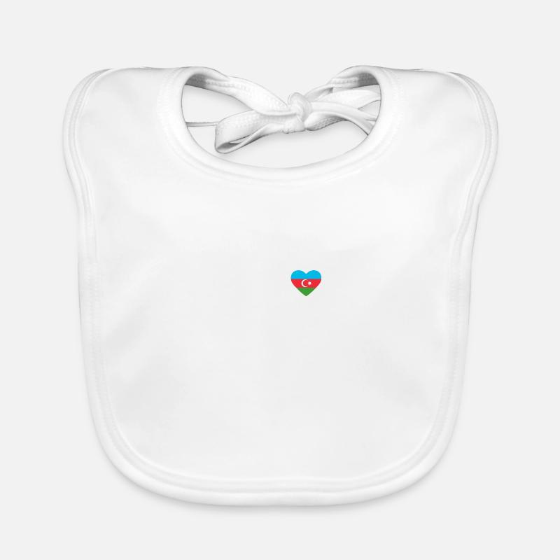 Cœur drapeau Azerbaïdjan Bavoir bio Bébé