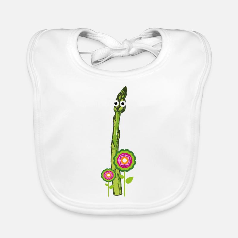 asperges, asperges vertes Bavoir bio Bébé