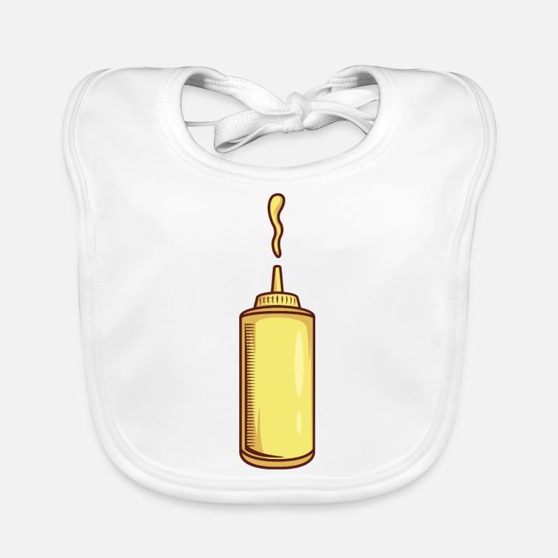 Mustard Dispenser With Mustard Organic Baby Bibs