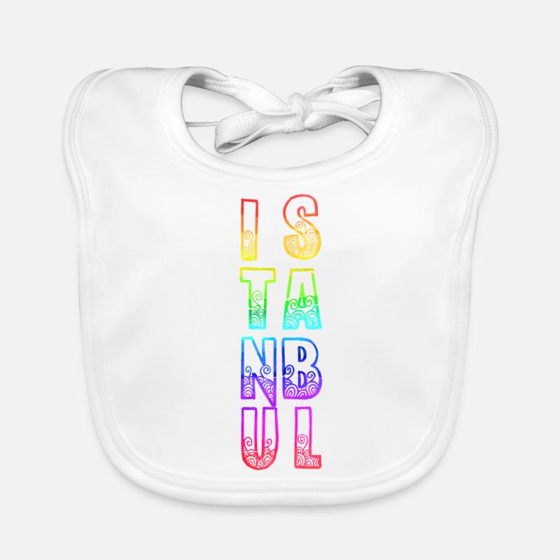 istanbul rs rainbow Organic Baby Bibs
