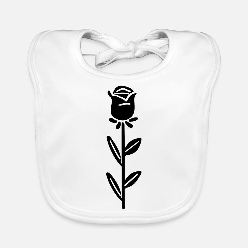 Fleur rose Bavoir bio Bébé