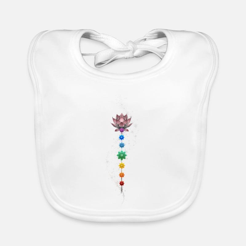 Align your heart with the source. - Organic Baby Bibs - white