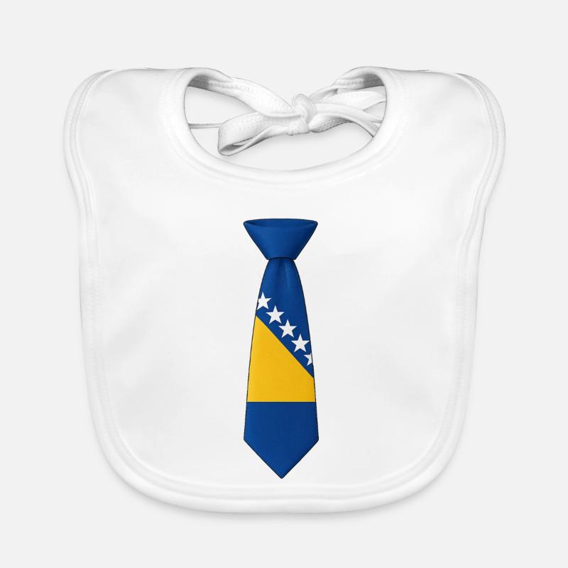 Cravate Bosnie – Conception du drapeau Bavoir bio Bébé
