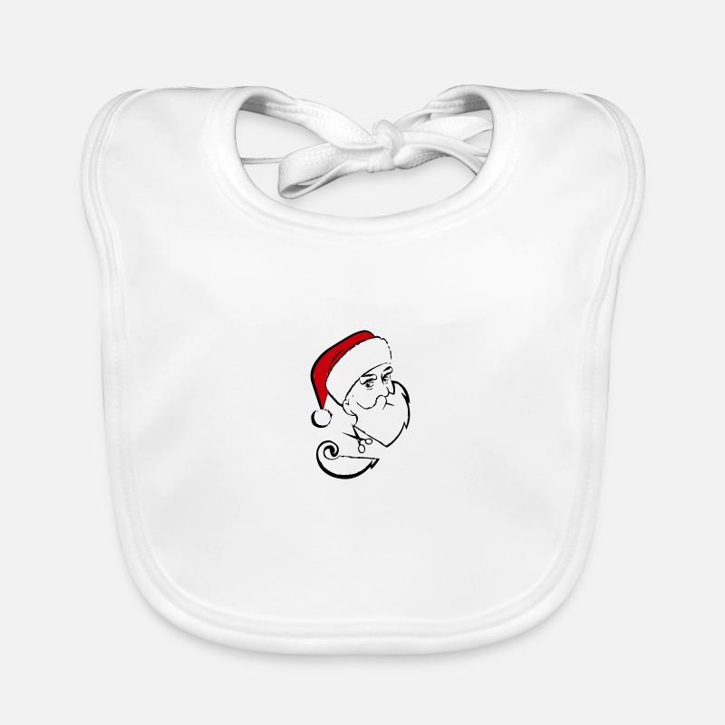 Weihnachtsmann Bart schneiden Baby Bio-Lätzchen