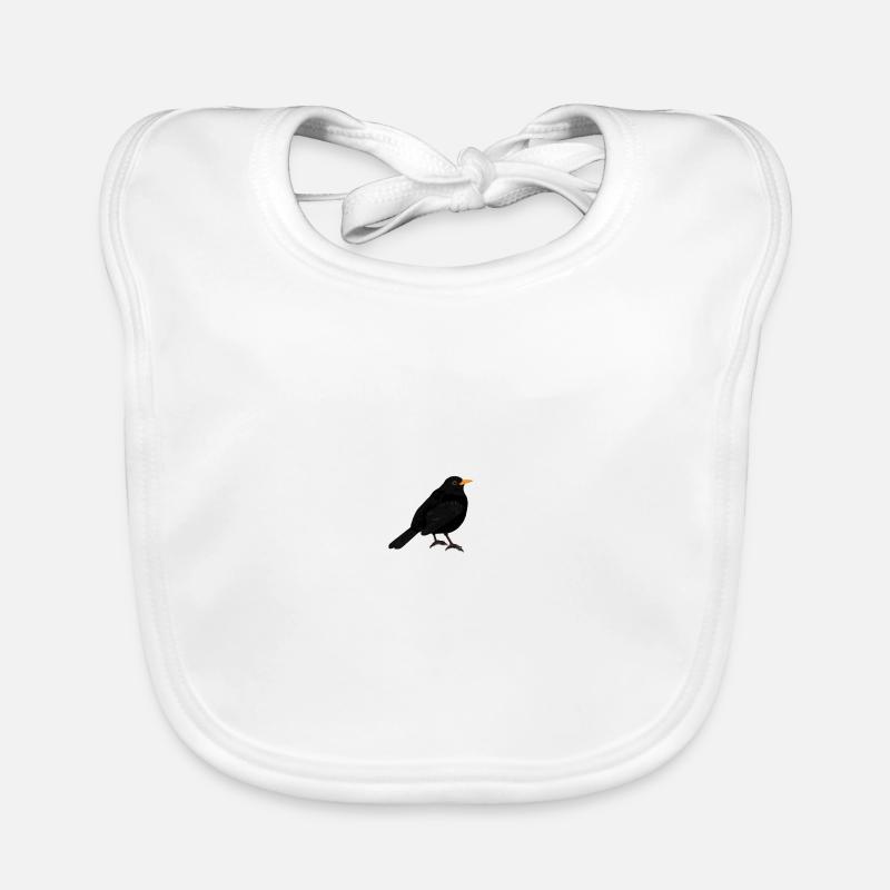 Amsel Herz Vogel Vogelbeobachter Singvogel Baby Bio-Lätzchen