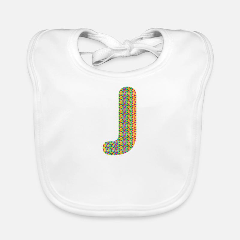 Coeur coloré J Design - Unique et élégant ! Bavoir bio Bébé