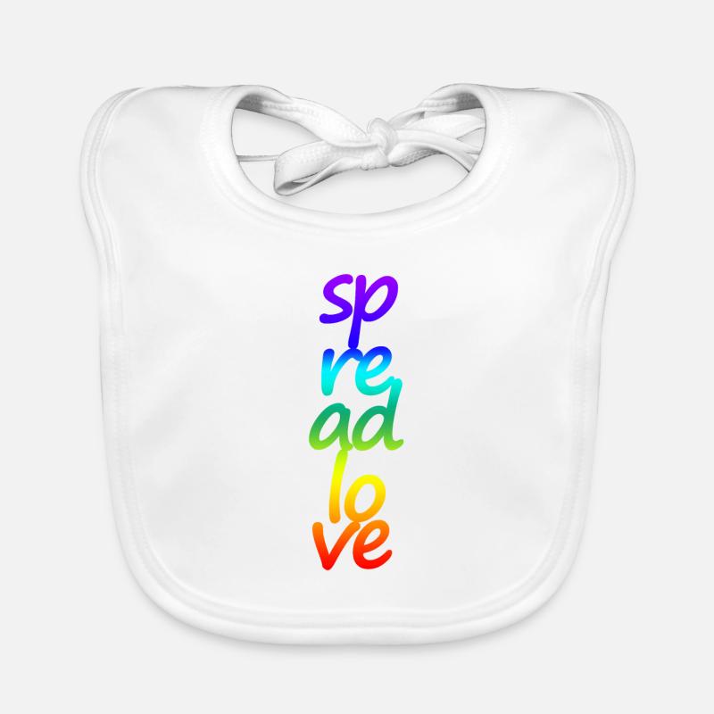 spreadlove - Design -Farben der Chakren- Geschenk Baby Bio-Lätzchen