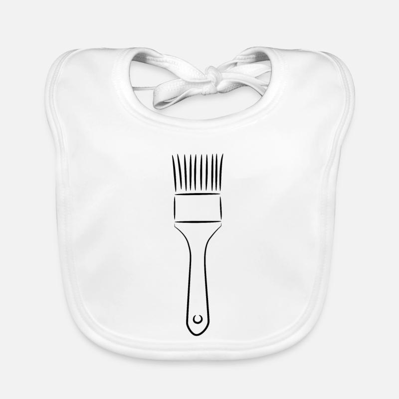 Painter Brush Drawing Organic Baby Bibs