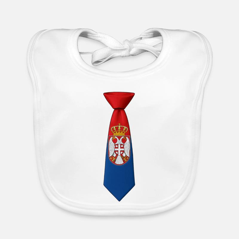 Cravate Serbie – Conception du drapeau Bavoir bio Bébé