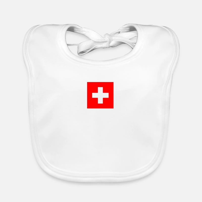 Drapeau suisse Bavoir bio Bébé