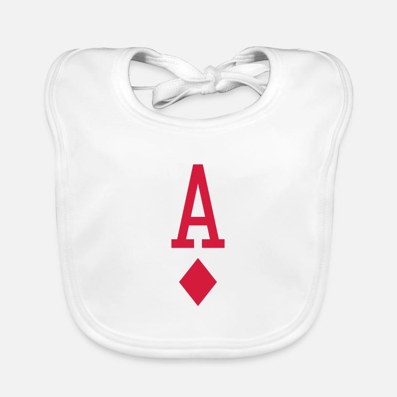 As de diamants - Bavoir bio Bébé - blanc