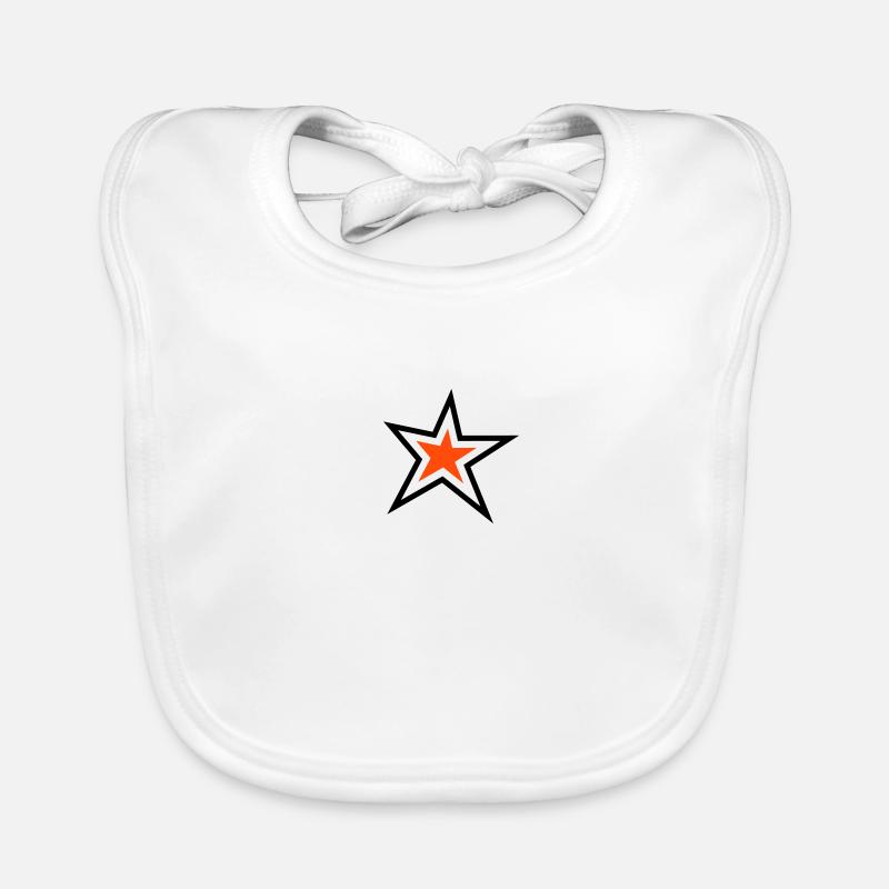 Stern mit Outline – 2 Farben Baby Bio-Lätzchen