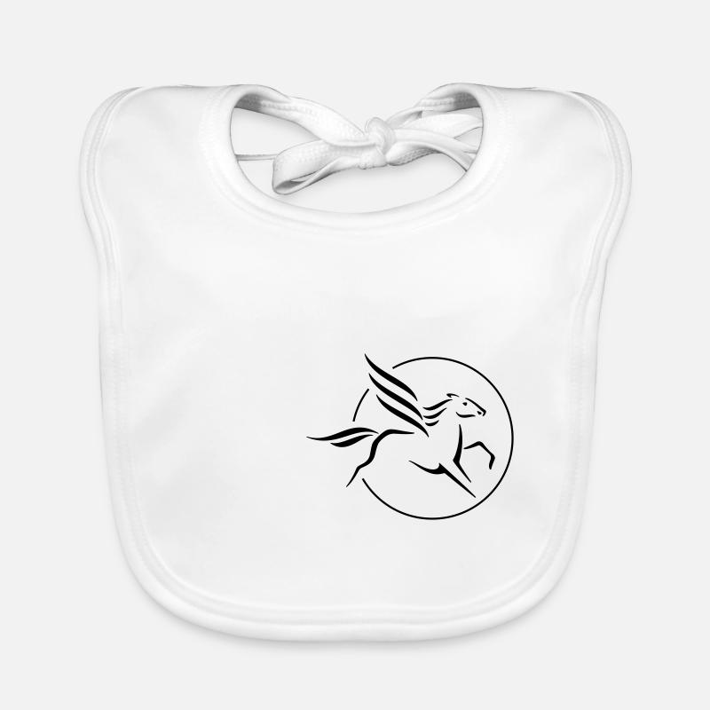 Pégase en cercle Bavoir bio Bébé