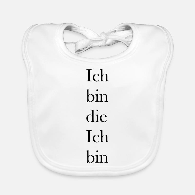 Ich bin die Ich bin Baby Bio-Lätzchen