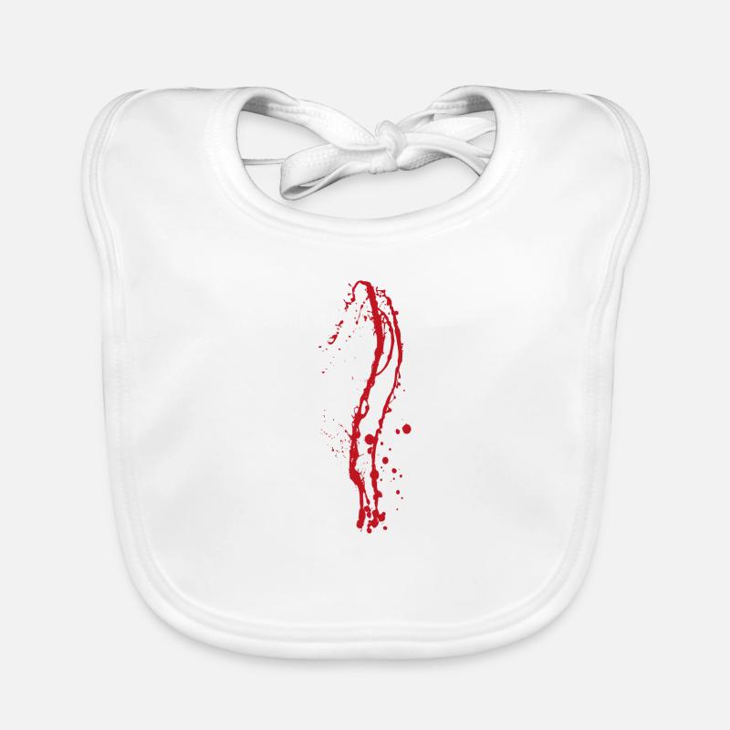 Farbe Klecks Spritzer Maler Geschenk bunt rot Blut Baby Bio-Lätzchen