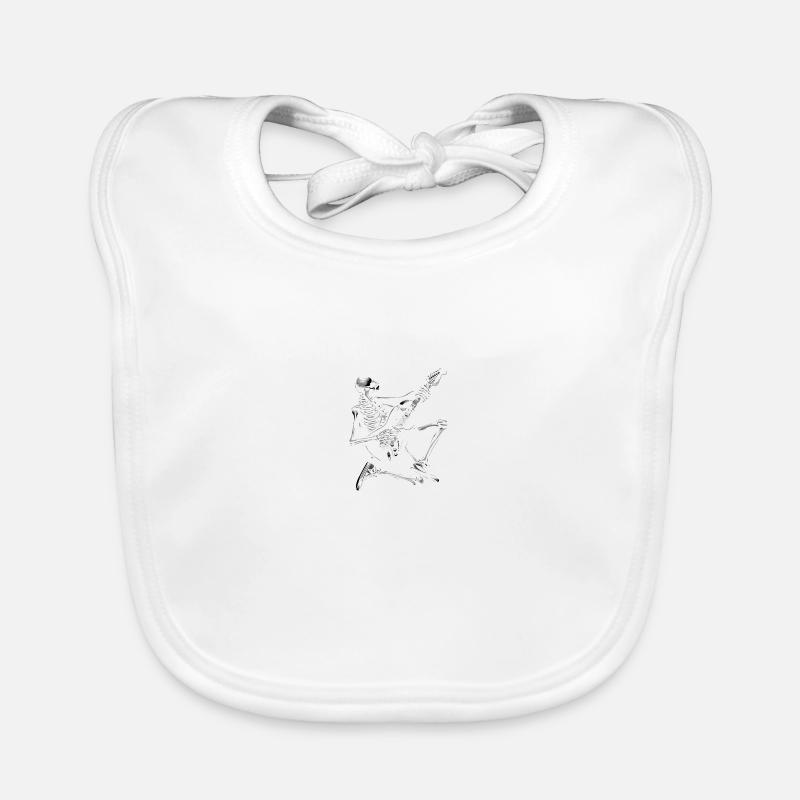 Squelette rockeur Bavoir bio Bébé