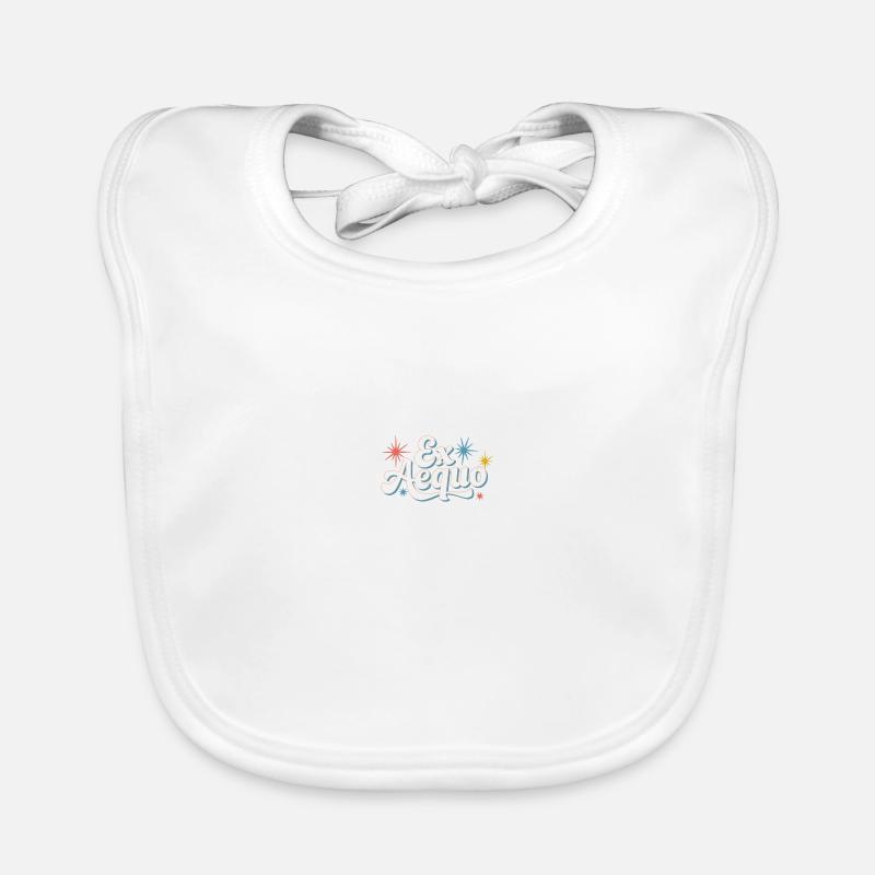 Ex aequo - Bavoir bio Bébé - blanc