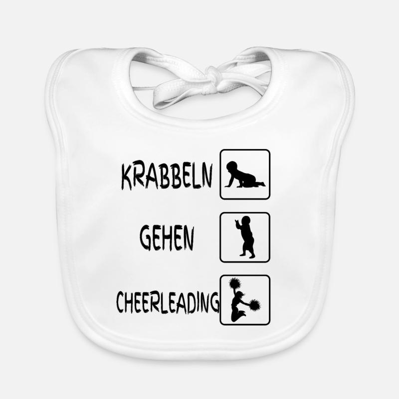 Baby Geschenk Cheerleading - Baby Bio-Lätzchen - Weiß