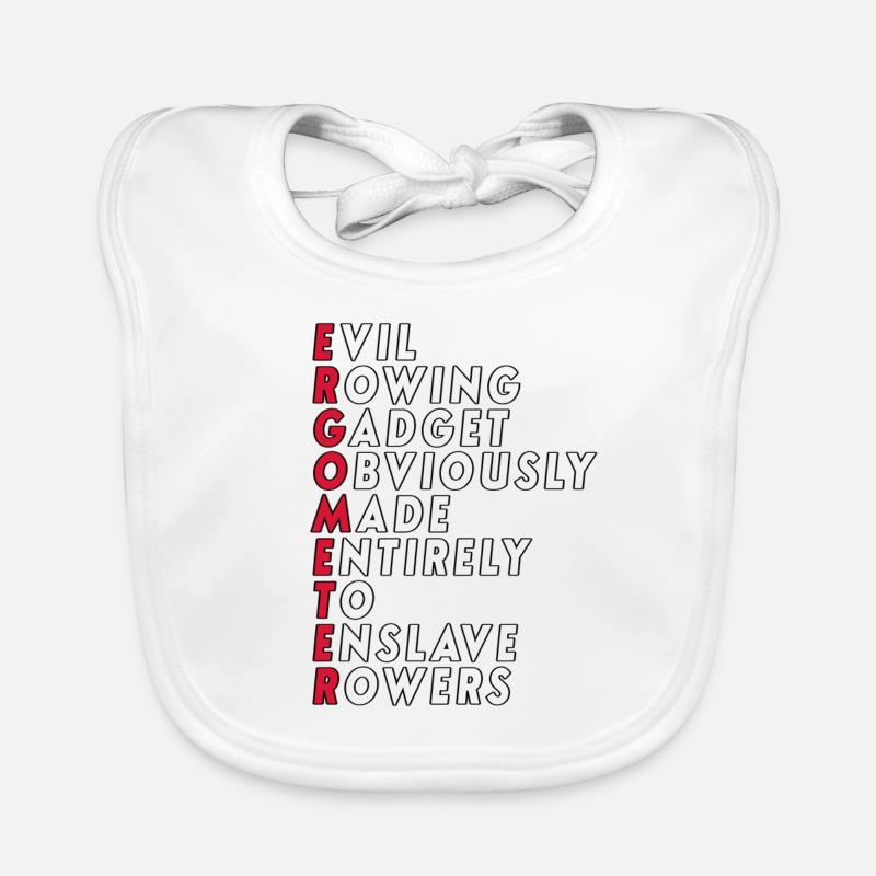 Funny Rowing – Ergometer Quote Baby Bio-Lätzchen
