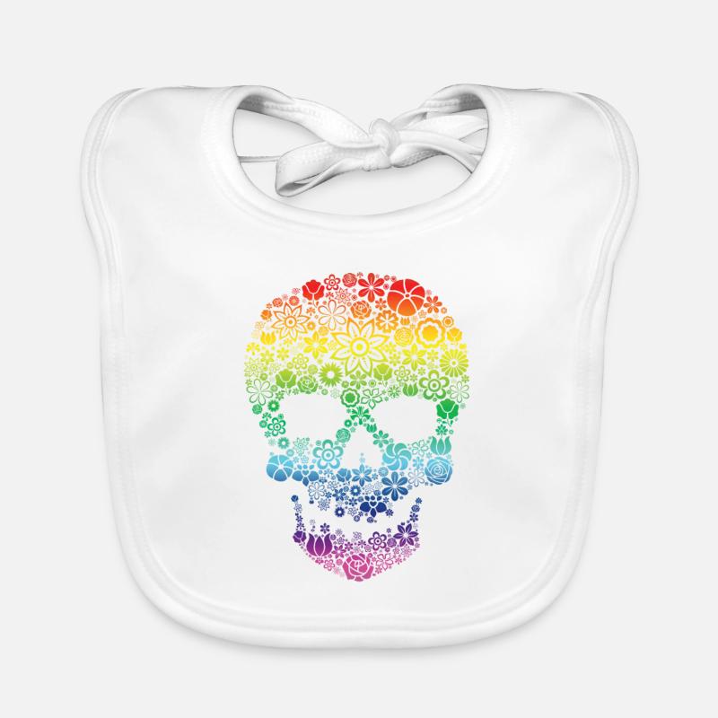 Skull colors Organic Baby Bibs