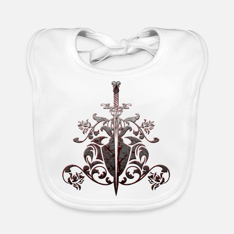 Roses épée Bavoir bio Bébé