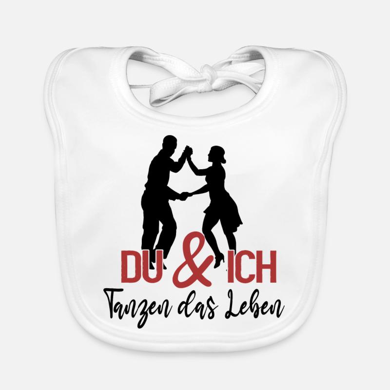 Du und ich tanzen das Leben Baby Bio-Lätzchen