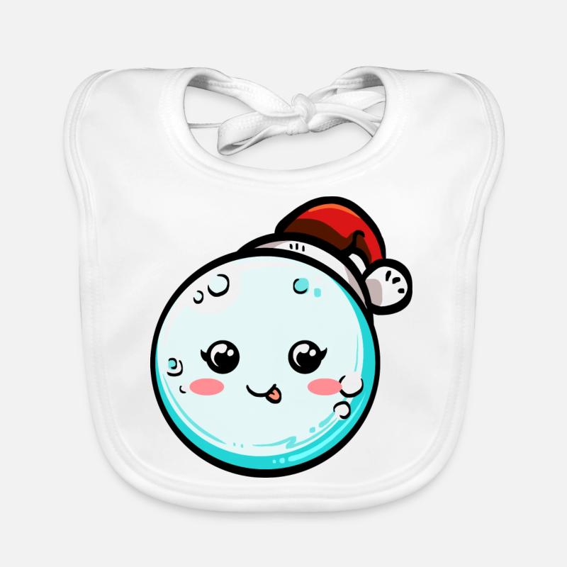 Boule de neige avec chapeau de Noël #6/9 Bavoir bio Bébé