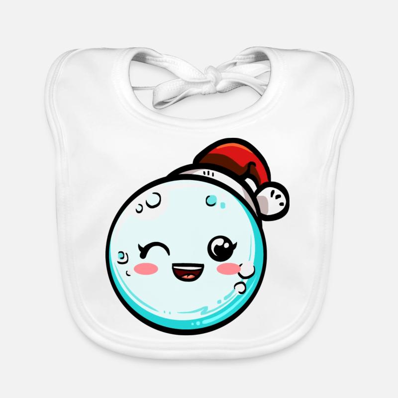 Boule de neige avec chapeau de Noël #4/9 Bavoir bio Bébé