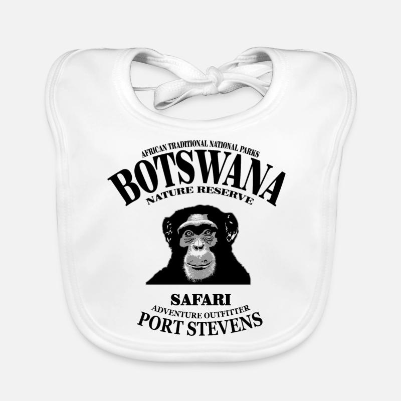 Botswana - Schimpanse - Affe Baby Bio-Lätzchen