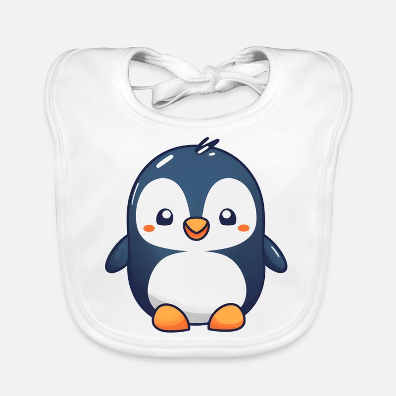 Pingouin mignon Bavoir bio Bébé