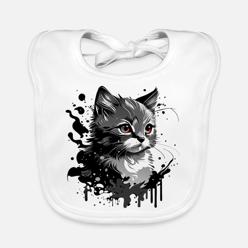 kleines Kätzchen, junge Katze Baby Bio-Lätzchen