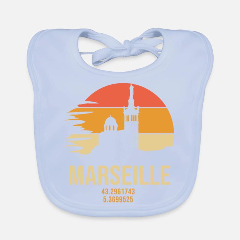Marseille 13 marseillais marseille Bavoir bio Bébé