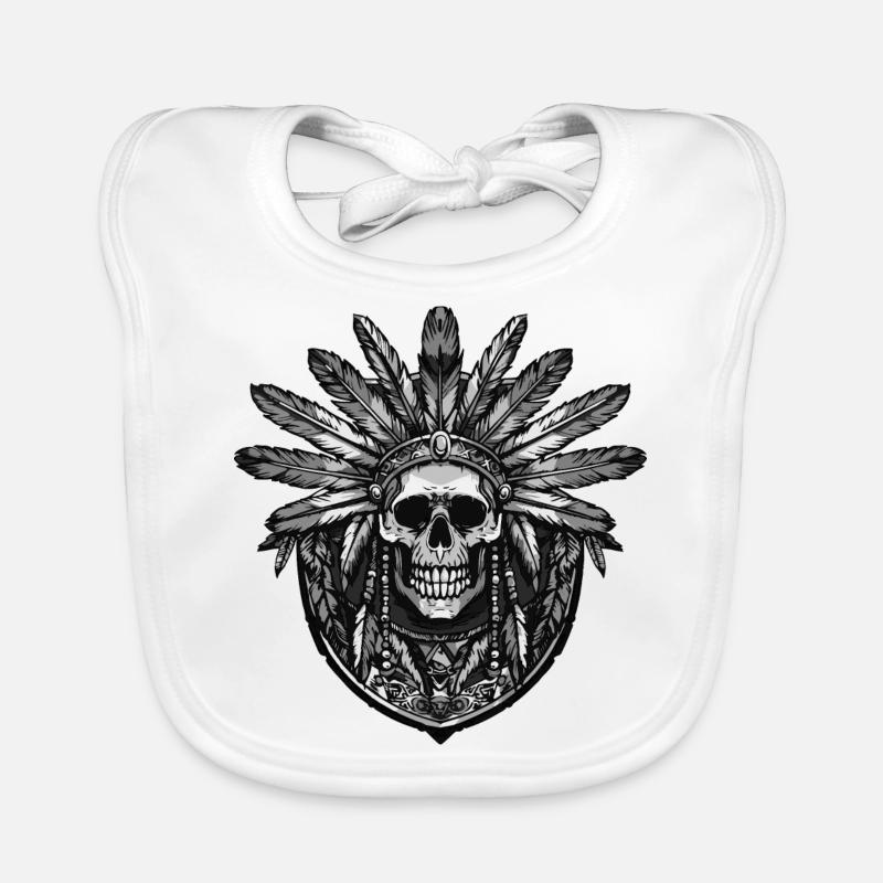 Écusson du chef Skull Bavoir bio Bébé