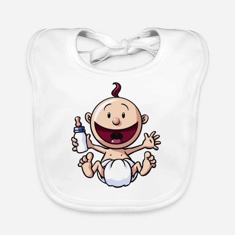 Le bébé rit. Bavoir bio Bébé