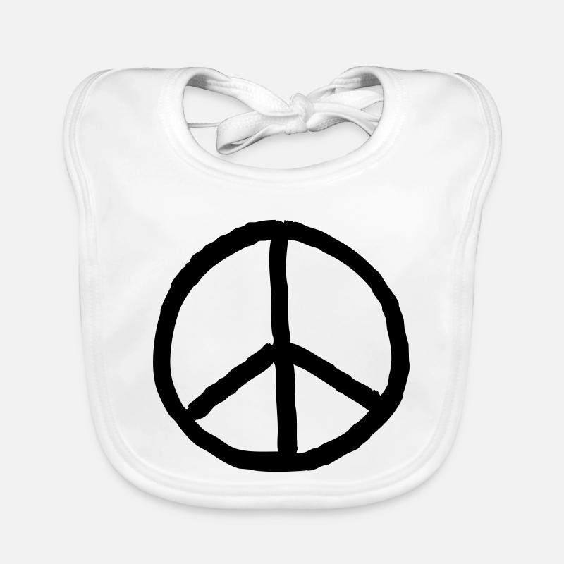 Peace sign Organic Baby Bibs