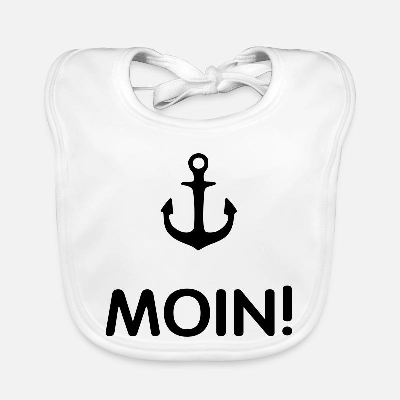 MOIN Anker 2- - Baby Bio-Lätzchen - Weiß