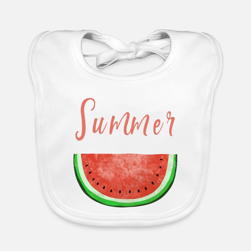 Summer Time Wassermelone - Melone - Sommer Baby Bio-Lätzchen