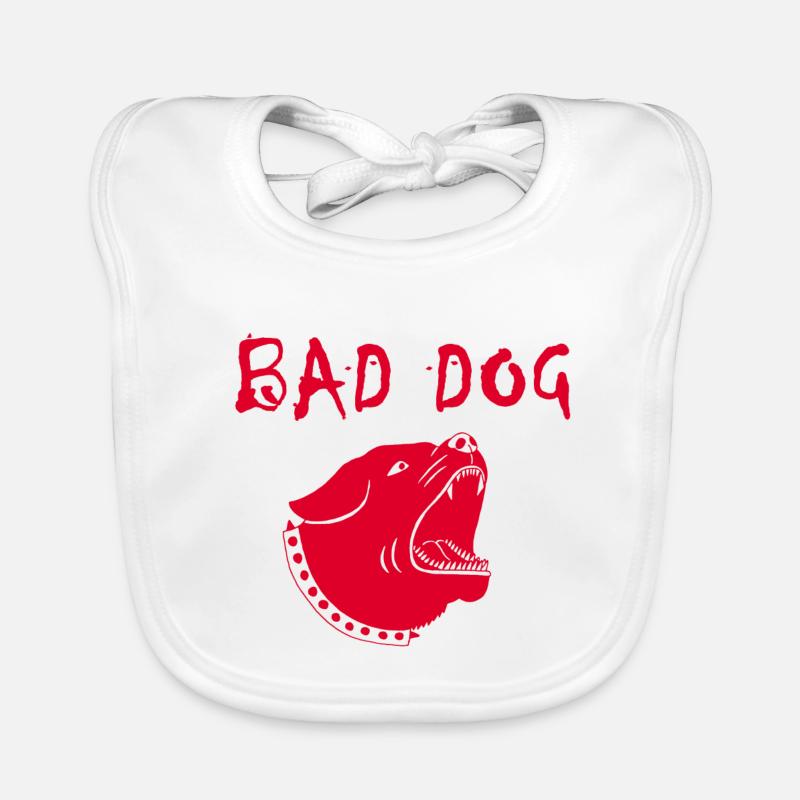 Böser Hund - Baby Bio-Lätzchen - Weiß