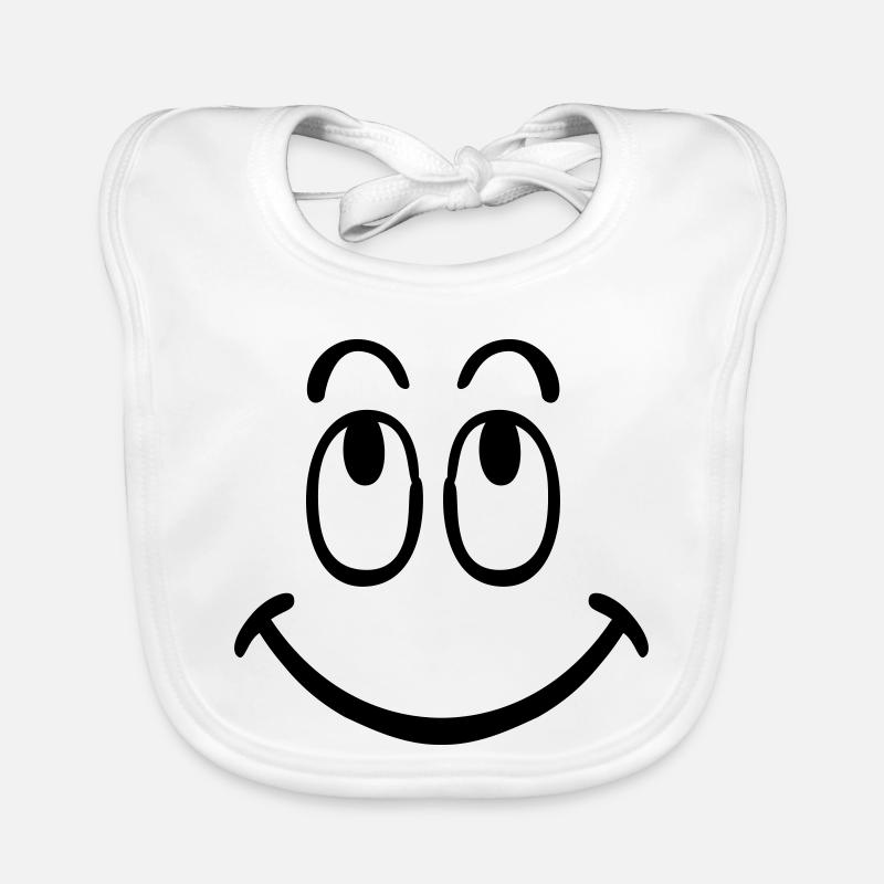 smiley - Baby Bio-Lätzchen - Weiß