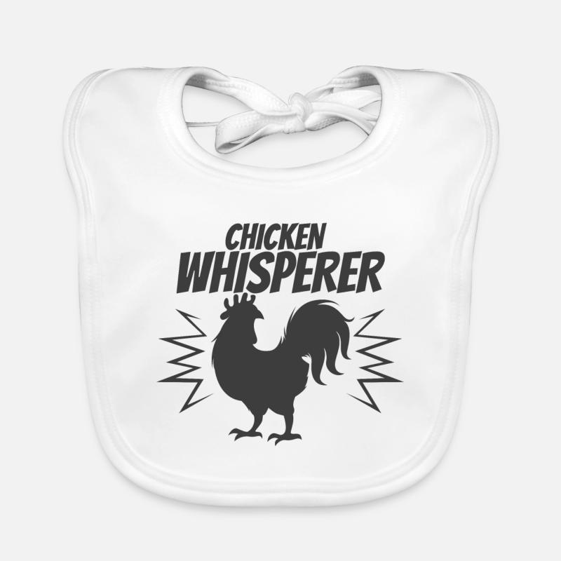 Poulets Whisperer - Design Bavoir bio Bébé