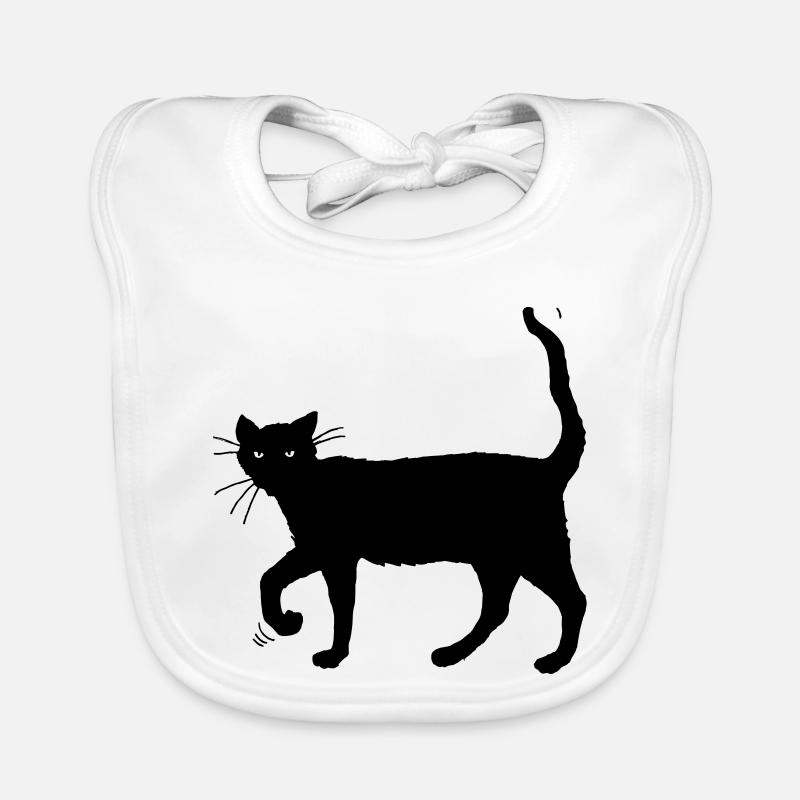 Schwarze Katze Baby Bio-Lätzchen