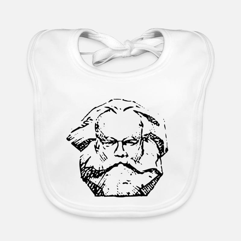 Karl Marx | Conception abstraite de visage en détresse Bavoir bio Bébé