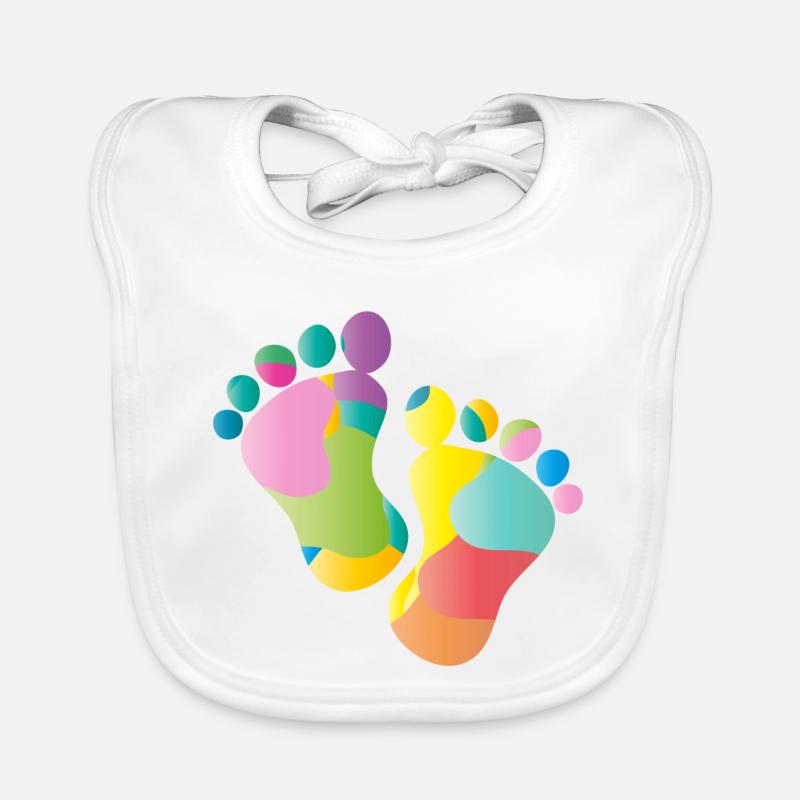 empreintes colorées de bébé Bavoir bio Bébé