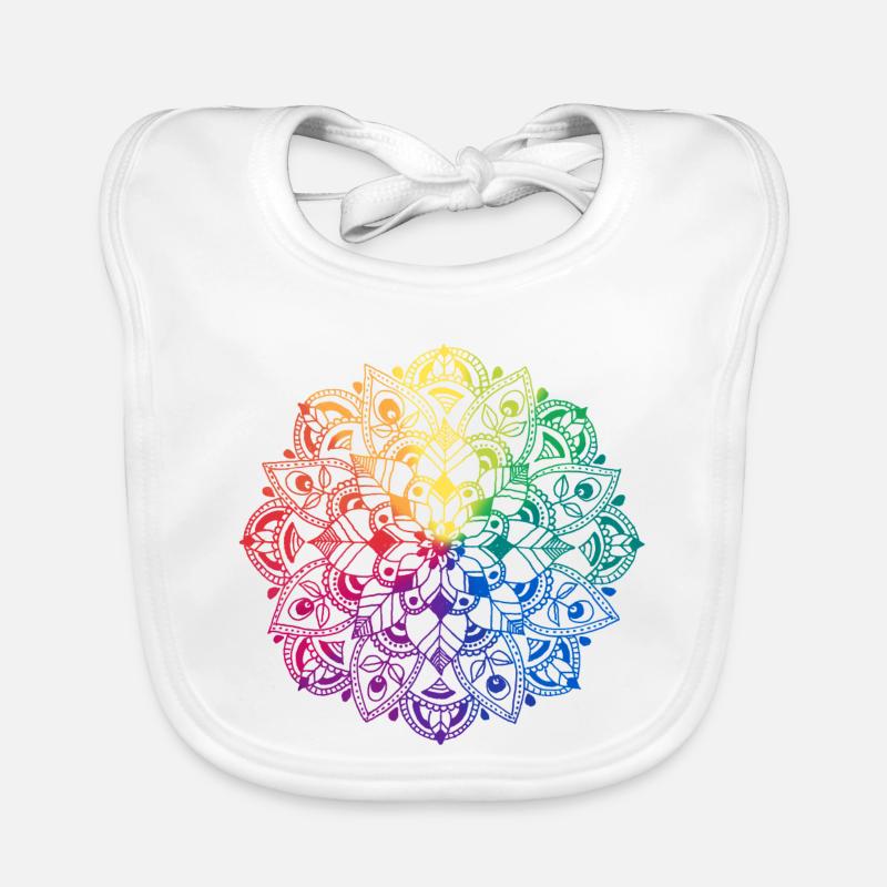 Mandala de fleurs Bavoir bio Bébé
