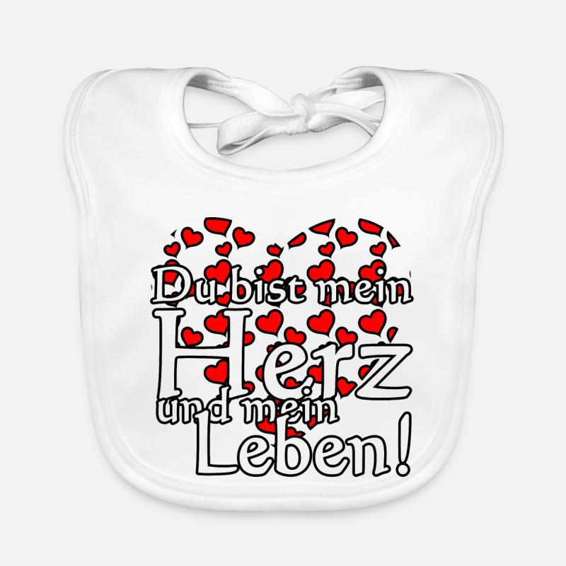 Herz Liebe Valentinstag Paar Partner Sprüche Baby Bio-Lätzchen