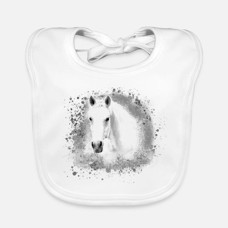 Moisissure, cheval, cheval blanc, graffiti, haflinger Bavoir bio Bébé