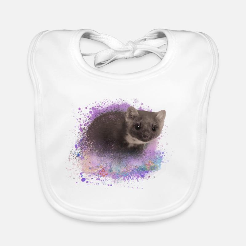 iltis,marten,ferrets,graffiti,painting Organic Baby Bibs