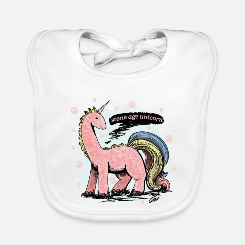 Steinzeit Einhorn Baby Bio-Lätzchen