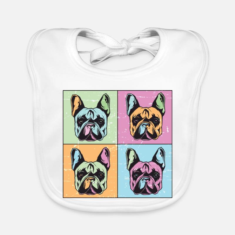 Bulldogs Image Abstract Bavoir bio Bébé